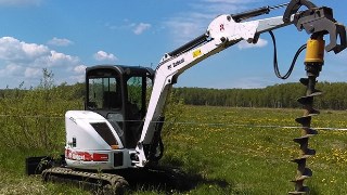 Аренда экскаватора погрузчика с ямобуром в Орел цена от 1583 руб